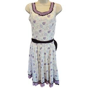 Waters edge size medium botique textured Belted dressage beaded detail vintage ^